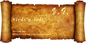 Virág Ivó névjegykártya