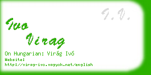 ivo virag business card